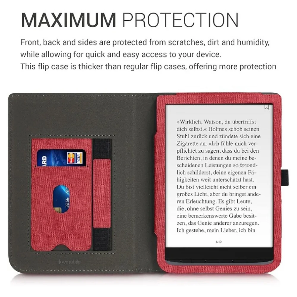 Kwmobile Case Compatible with Pocketbook InkPad 3/3 Pro/Color/Vivlio InkPad 3